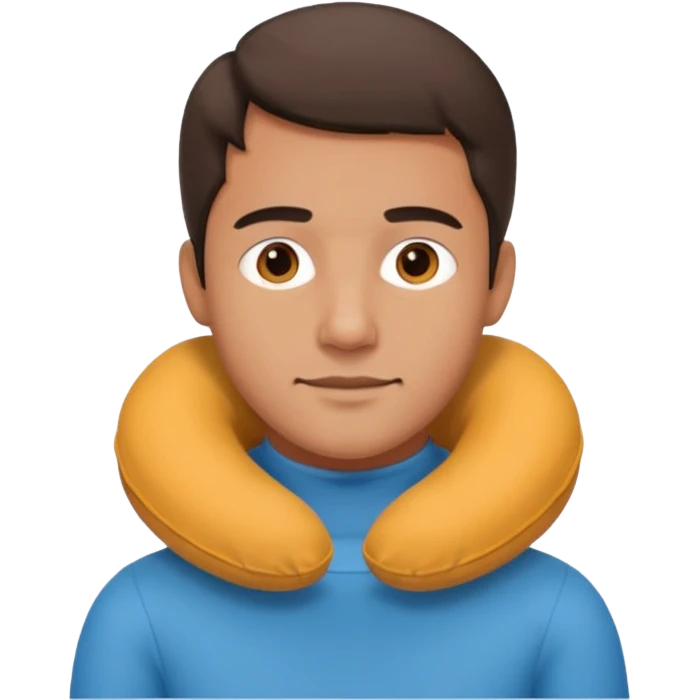 man using travel neckpillow  emoji