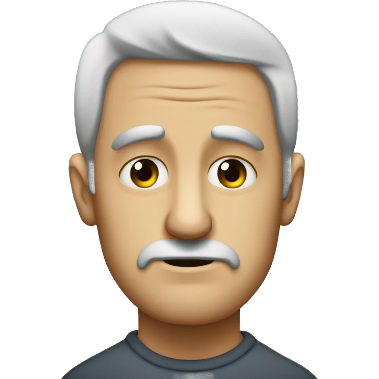 Retrato de un hombre triste por haber reprobado un parcial  emoji