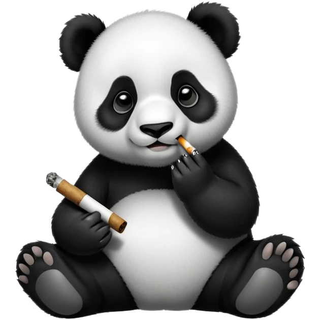 baby panda smoking a joint emoji