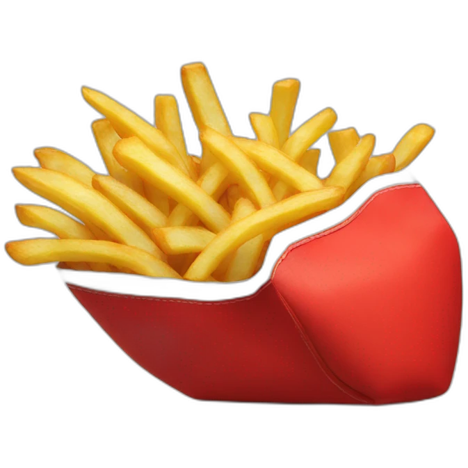 french fries in a red bag emoji