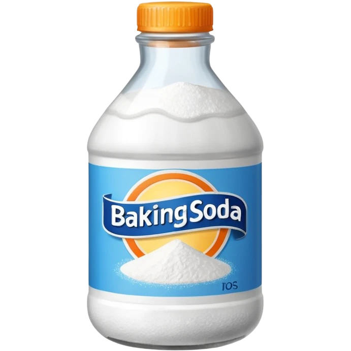 baking soda, bottle. emoji
