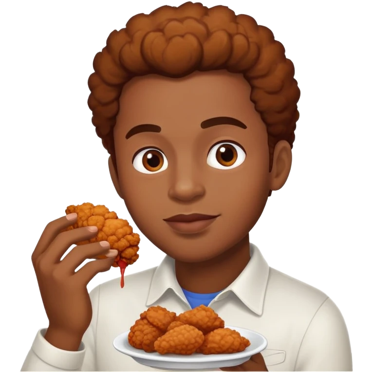 black person eating chicken called ahmad emoji