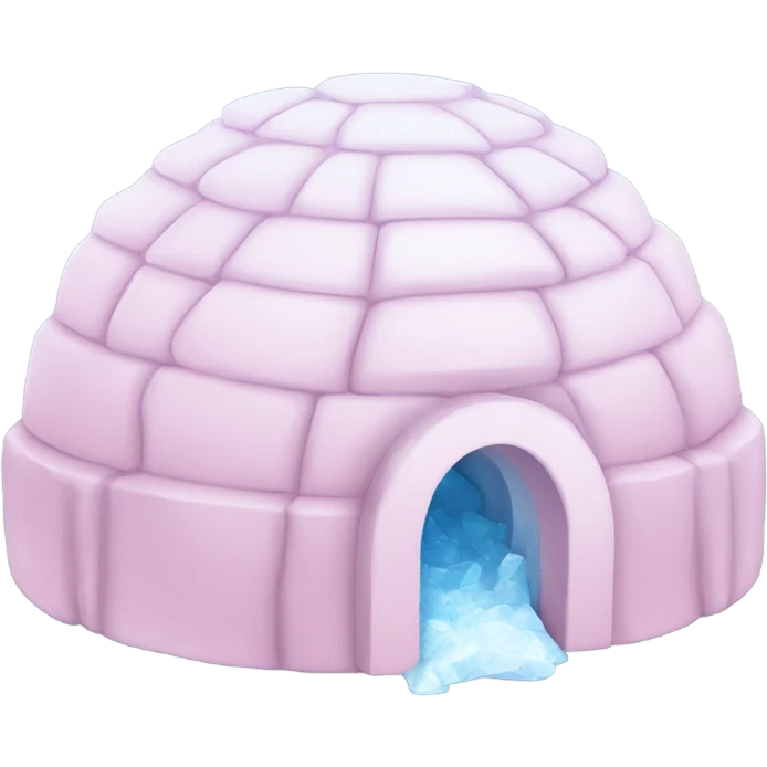 Light pink ice igloo emoji