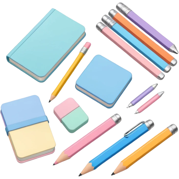 articulos de libreria aesthetic de colores emoji