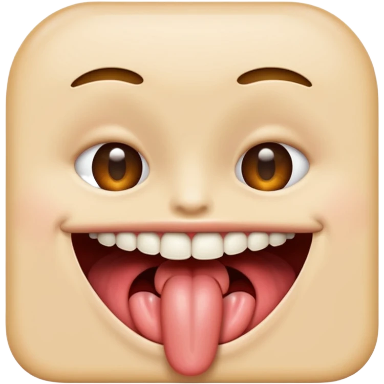 tongue on teeth emoji