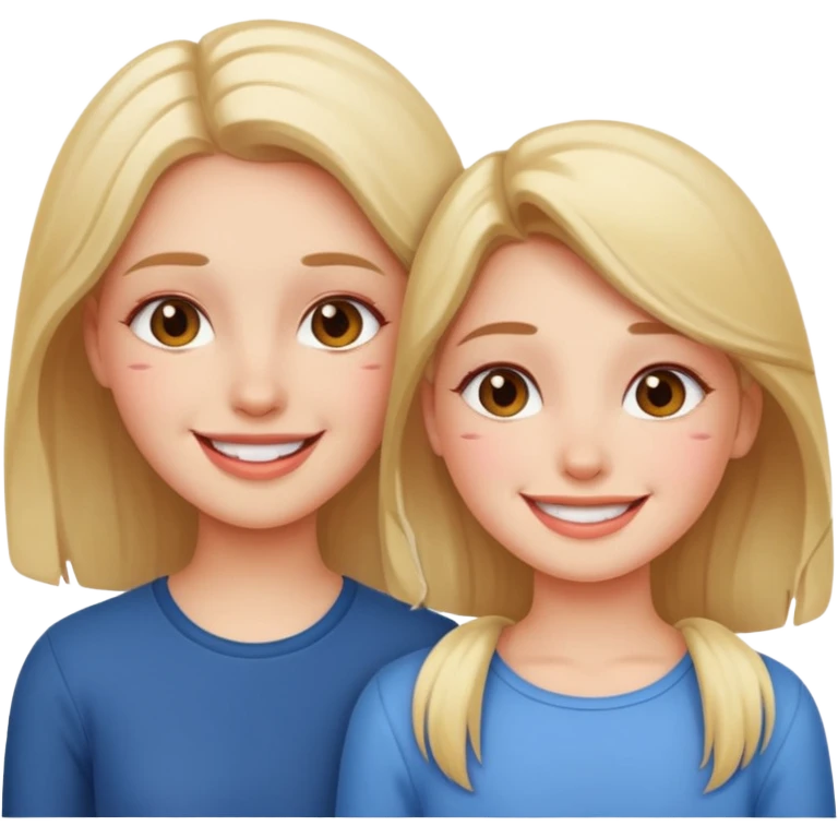 A girl blushing at a girl emoji