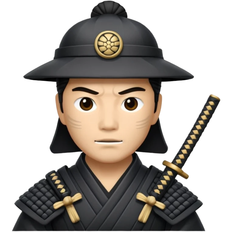 I want a black and white samurai. It is for an icon. emoji