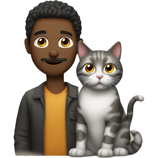 man with cat emoji