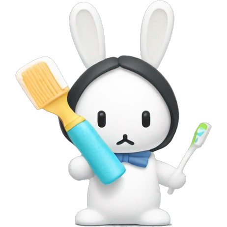 Miffy holding toothpaste  emoji