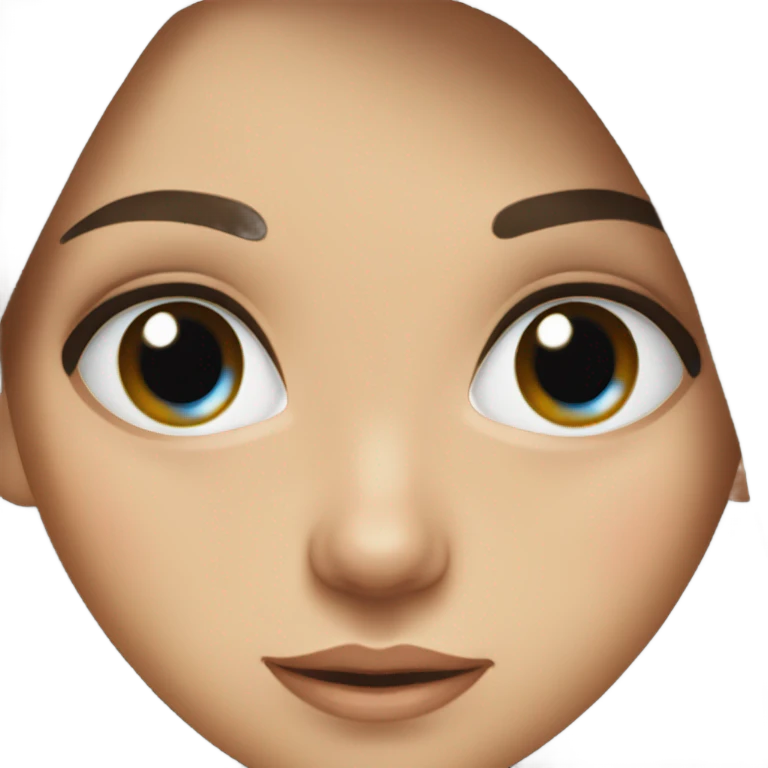 Brunette girl blue eyes emoji