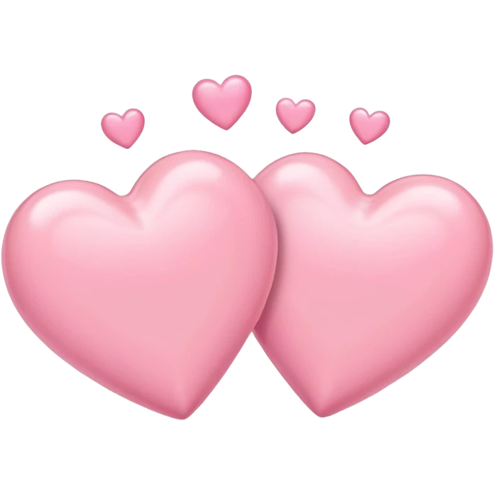 two pastel pink hearts emoji