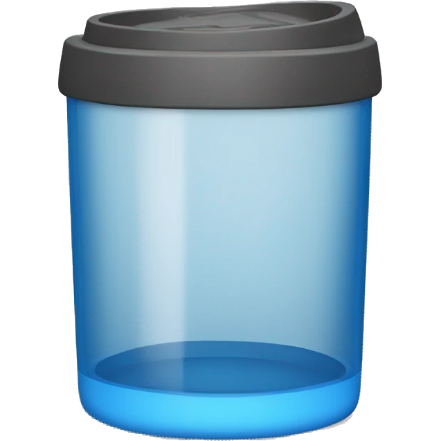 Plain Blue Stanley tumbler with a handle and no face against a plain transparent background and nothing else  emoji