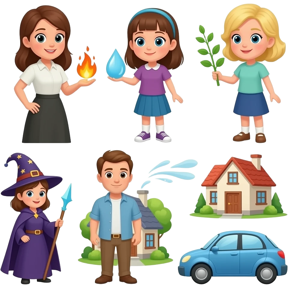what a cartoon 🔥👩🏻💧👧🏻🌱👱🏻‍♀️🌬️👧🏻🧙🏻‍♀️👩🏻👨🏻🏠🚗 emoji