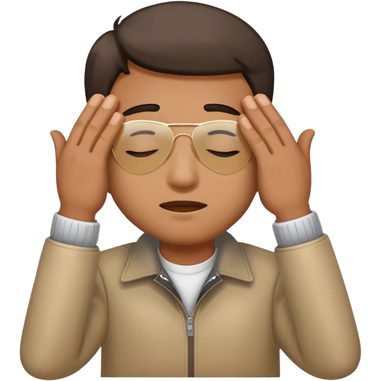 Man covering his eyes with his hands emoji