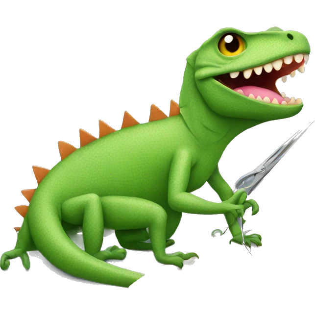 Lizard sewing emoji