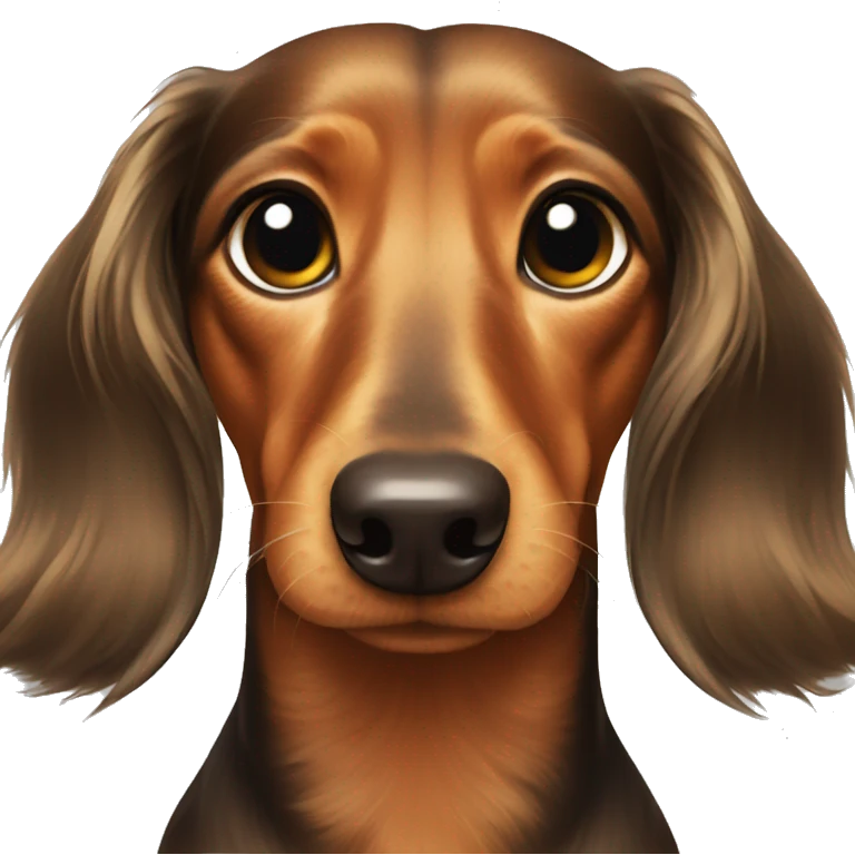 Long hair dachshund   emoji