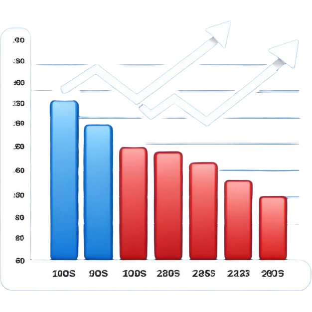  chart 98% blue 2% red emoji