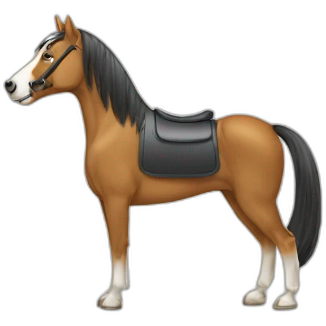 Cheval sur un chien emoji