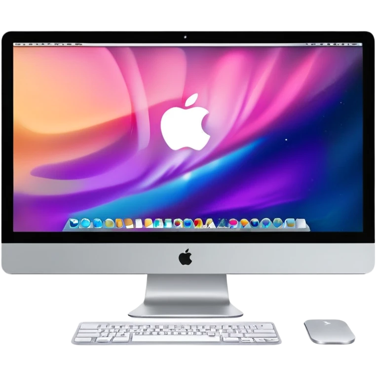 an Apple iMac that is showing a website emoji
