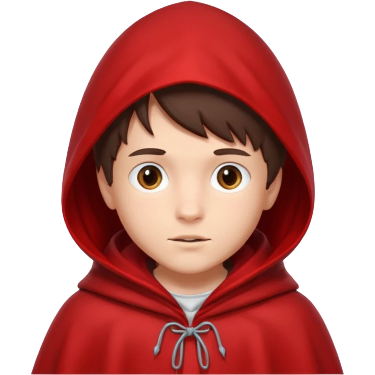 brunete boy little red riding hood emoji