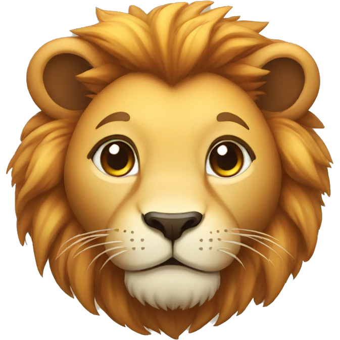 cute kawaii lion emoji