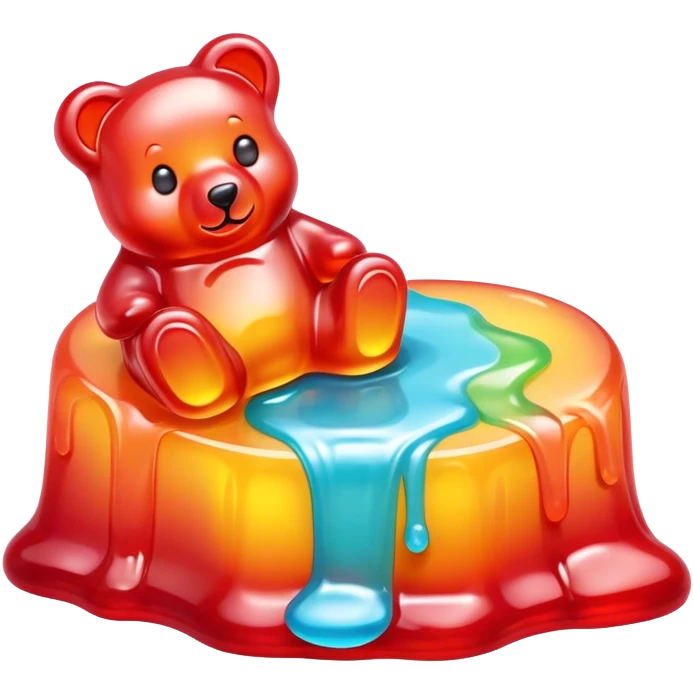 melting gummy bear  candy  landscape emoji