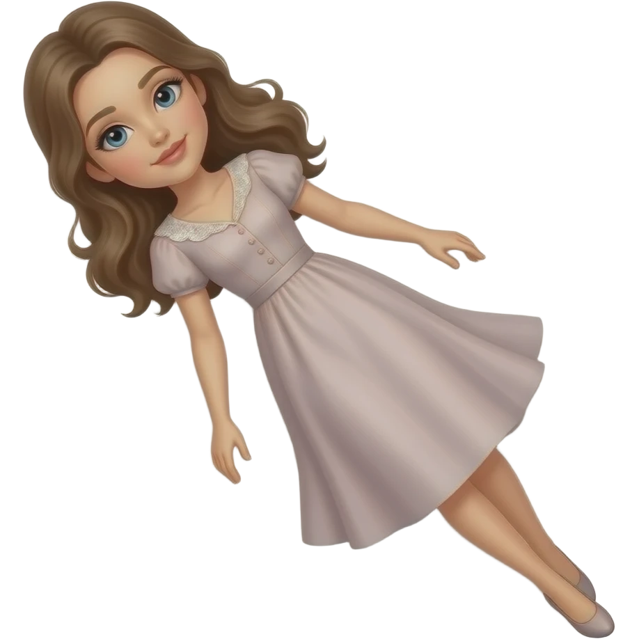 Female in dress laying on back emoji