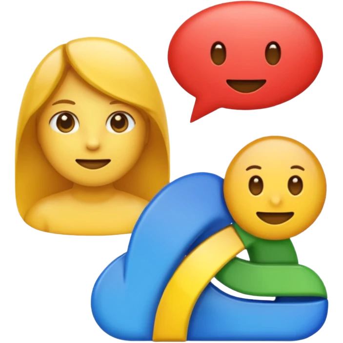 emoji of the Wokki Chat logo, and Google logo, and Microsoft logo emoji