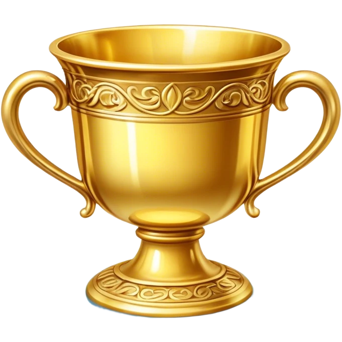golden cup surrounded by water emoji