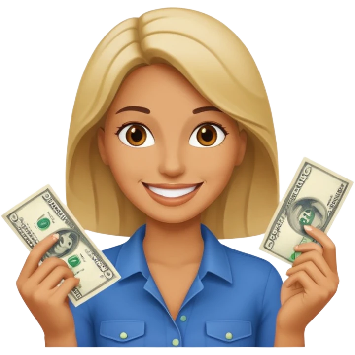 Woman On A dolar emoji