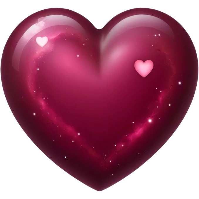  galaxy heart Burgundy emoji