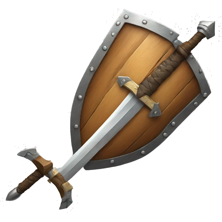 one sword and one shield emoji