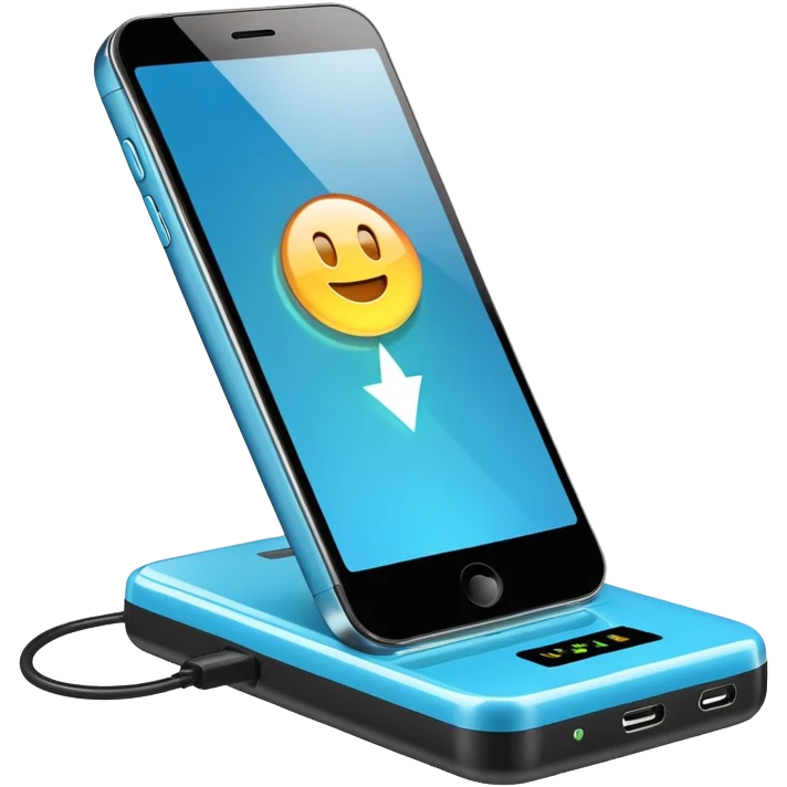  using a charging phone emoji