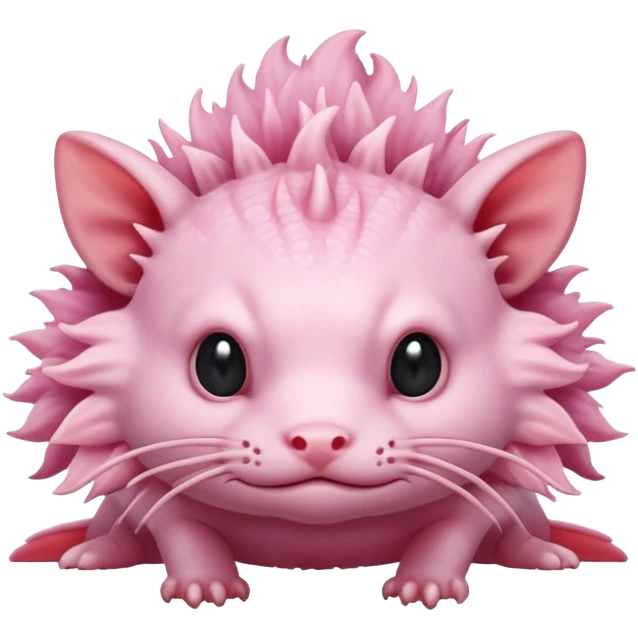 Cat axolotl hybrid emoji