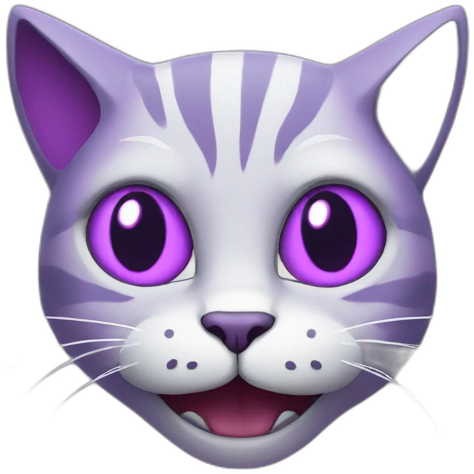 Purple cat evil smile emoji