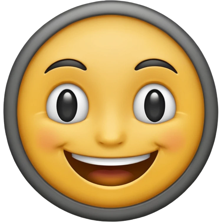 happy face emoji  grey colored emoji
