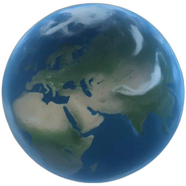 satellite picture of the world emoji