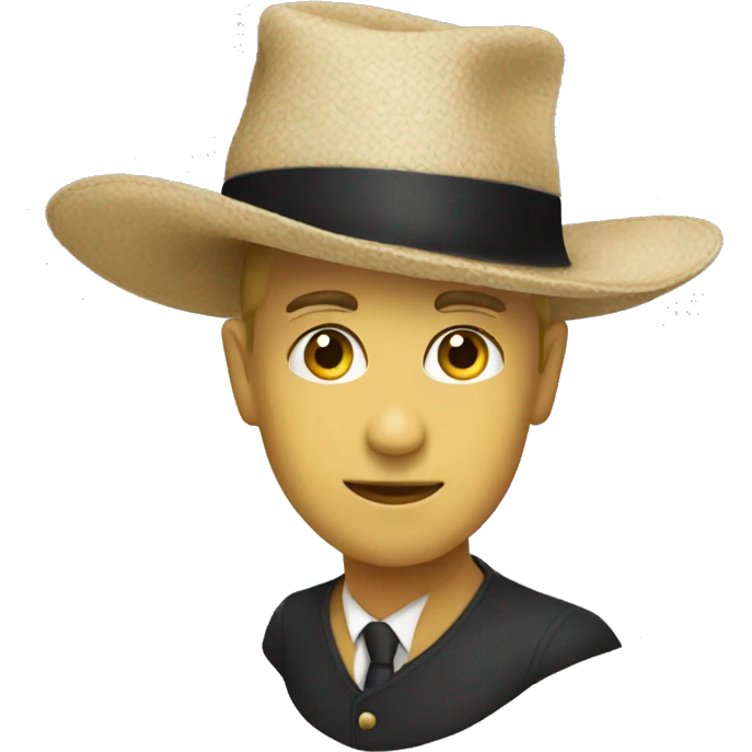 Elegant hat emoji