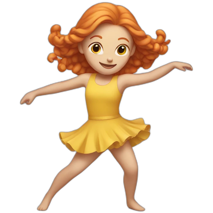 Ginger girl dancing emoji