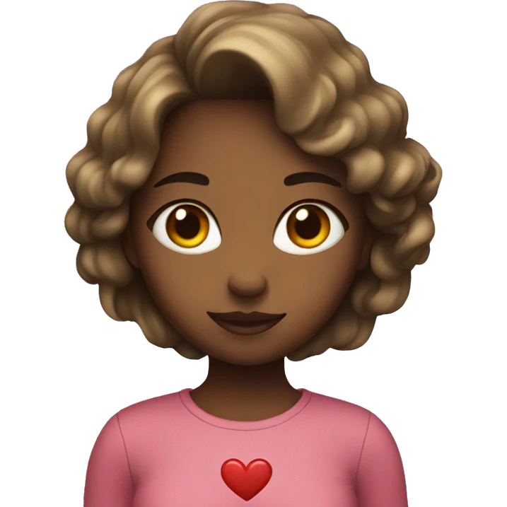 girl with a heart emoji