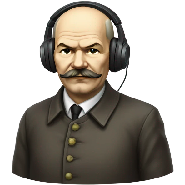Vladimir Lenin with a gaming headset on emoji