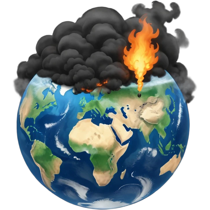 Pollution on earth and earth surface should seen more polluted  the view should be from outer space and black smoke in there  emoji