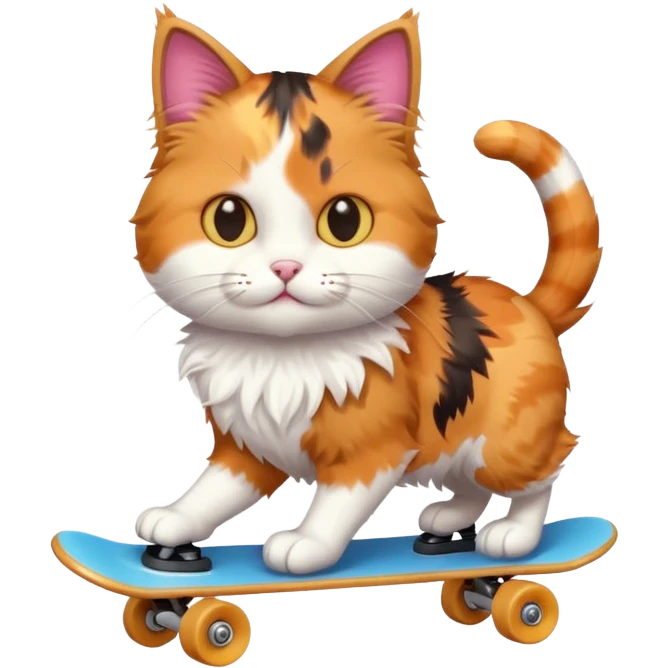 A cat skating emoji