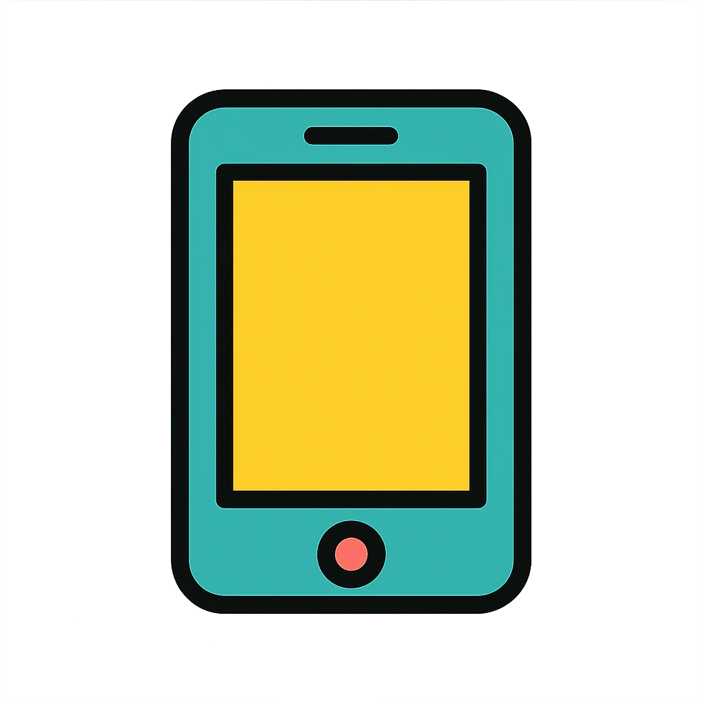 mobile phone icon clean modern emoji