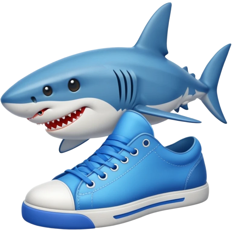 Shark with blue shoes emoji