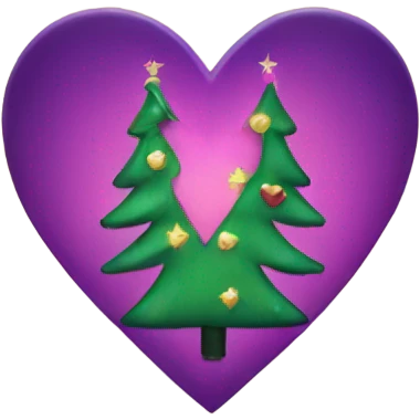 Heart that looks like a Christmas tree emoji