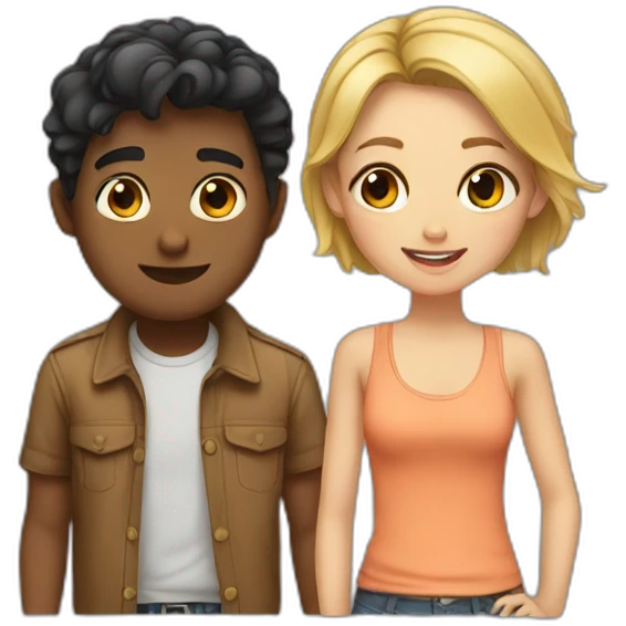 Boy with his girlfriend emoji