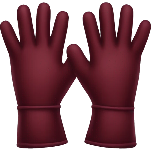 Dark red gloves emoji
