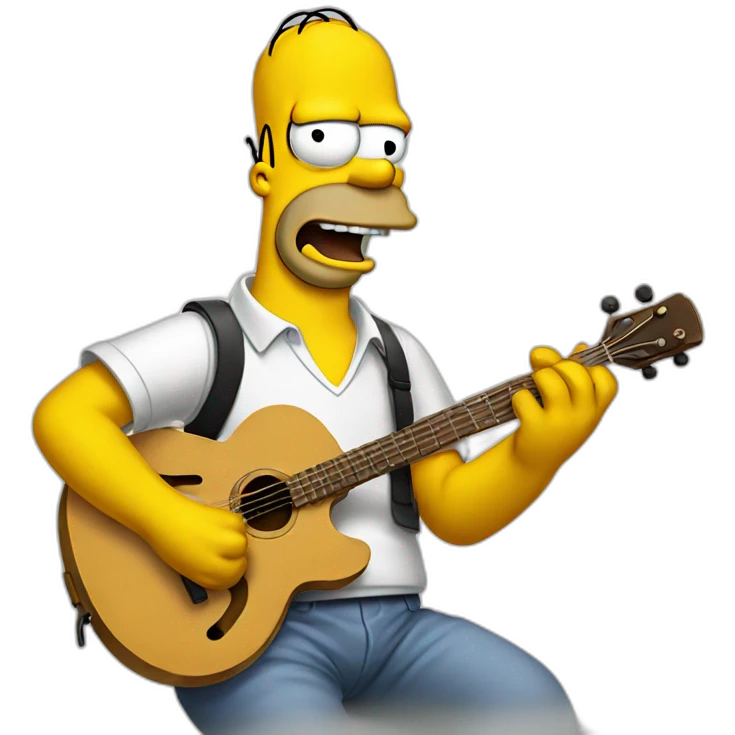 homer simpson playing music emoji