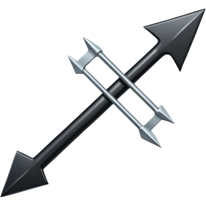 only a black arrow emoji